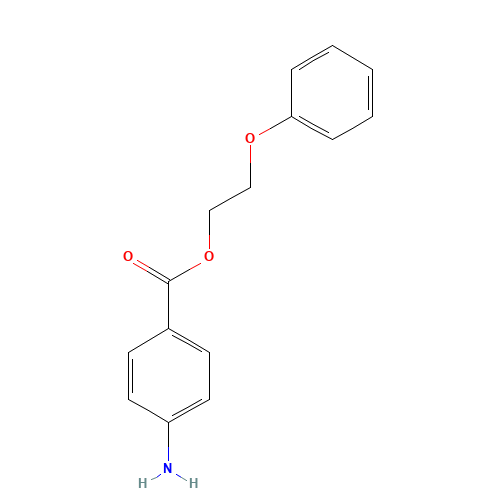 4-Aminobenzoicacid2-phenoxyethylester (CAS: 88938-23-2) - Chemical Structure and Molecular Formula 