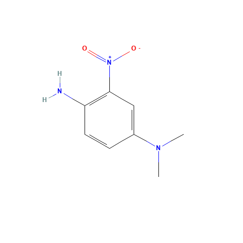 4-Amino-3-nitro-N,N-dimethylaniline (CAS: 16293-12-2) - Chemical Structure and Molecular Formula 