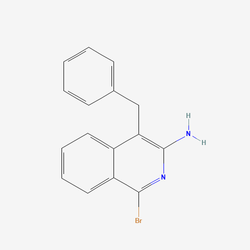 4-BENZYL-1-BROMOISOQUINOLIN-3-AMINE (CAS: 13130-81-9) - Chemical Structure and Molecular Formula 