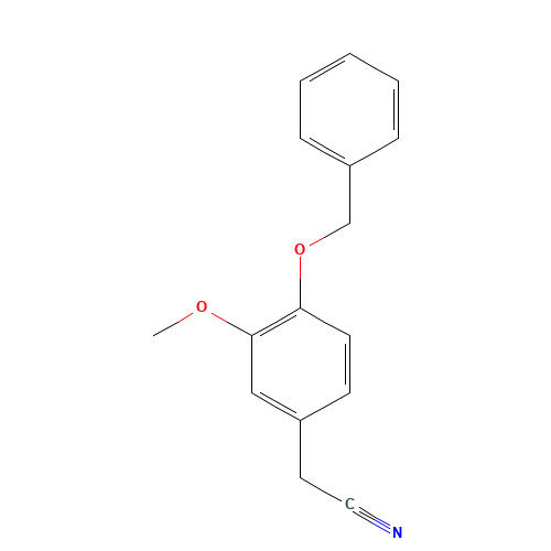4-BENZYLOXY-3-METHOXYPHENYLACETONITRILE (CAS: 1700-29-4) - Chemical Structure and Molecular Formula 