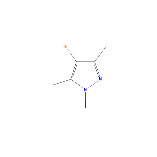 4-Bromo-1,3,5-trimethyl-1H-pyrazole (CAS: 15801-69-1) - Chemical Structure and Molecular Formula 