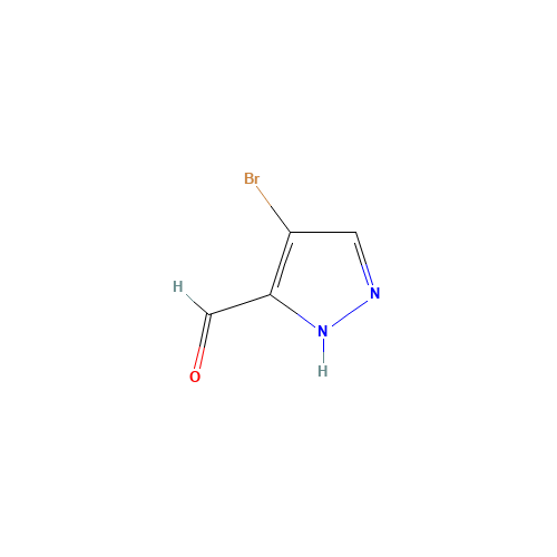 4-BROMO-1H-PYRAZOLE-5-CARBALDEHYDE (CAS: 287917-97-9) - Chemical Structure and Molecular Formula 