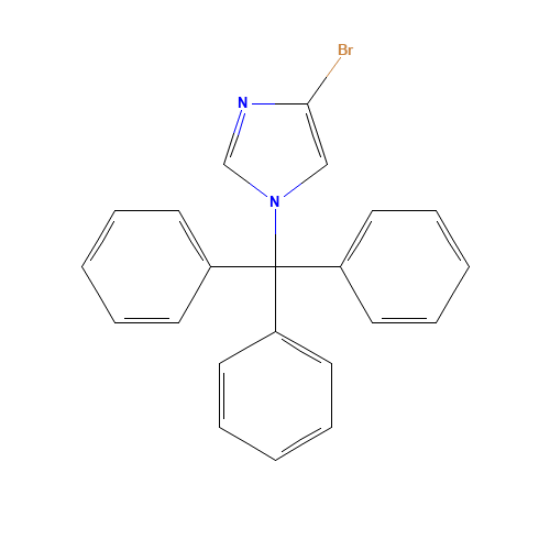 4-BROMO-1-TRITYL-1H-IMIDAZOLE (CAS: 87941-55-7) - Chemical Structure and Molecular Formula 