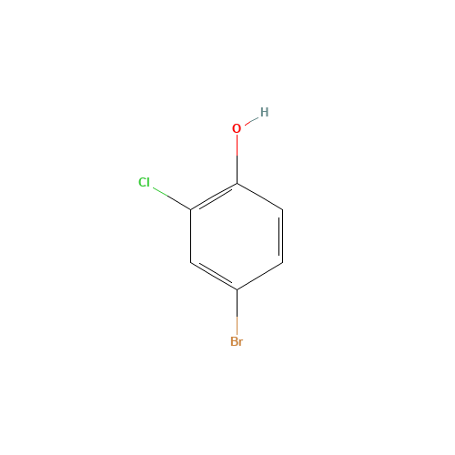 4-Bromo-2-chlorophenol (CAS: 3964-56-5) - Chemical Structure and Molecular Formula 