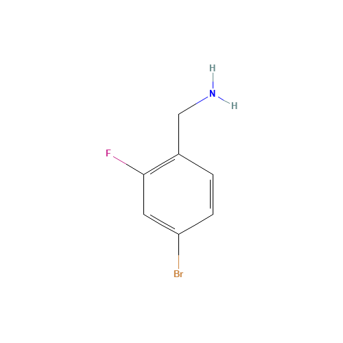 4-BROMO-2-FLUOROBENZYLAMINE (CAS: 112734-22-2) - Chemical Structure and Molecular Formula 