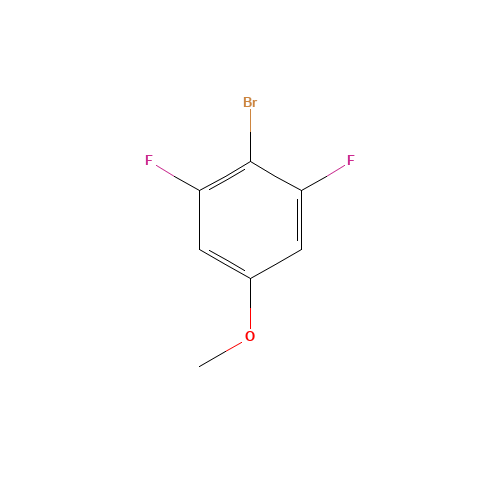4-Bromo-3,5-difluoroanisole (CAS: 202865-61-0) - Chemical Structure and Molecular Formula 