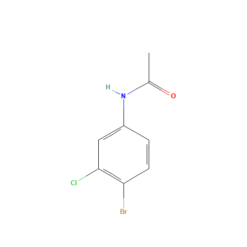 4-BROMO-3-CHLOROACETANILIDE (CAS: 22459-81-0) - Chemical Structure and Molecular Formula 