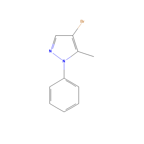 4-BROMO-5-METHYL-1-PHENYL-1H-PYRAZOLE (CAS: 50877-44-6) - Chemical Structure and Molecular Formula 
