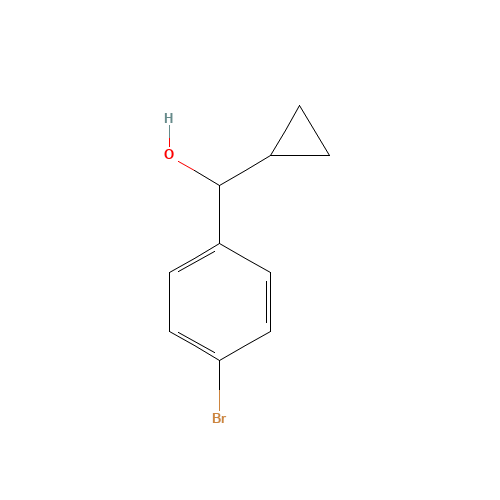 (4-BROMOPHENYL)(CYCLOPROPYL)METHANOL (CAS: 70289-39-3) - Chemical Structure and Molecular Formula 
