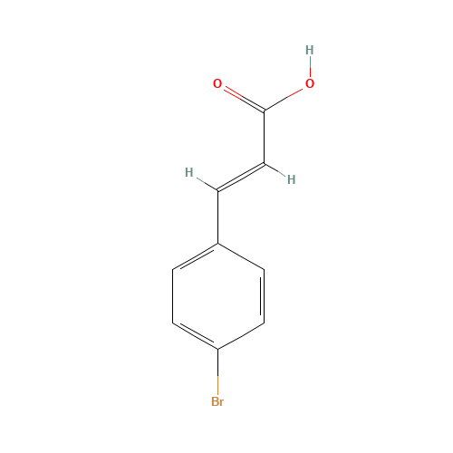 4-BROMOCINNAMIC ACID (CAS: 50663-21-3) - Chemical Structure and Molecular Formula 