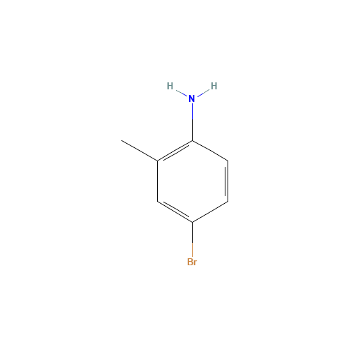 4-BROMO-2-METHYLANILINE (CAS: 583-75-5) - Chemical Structure and Molecular Formula 