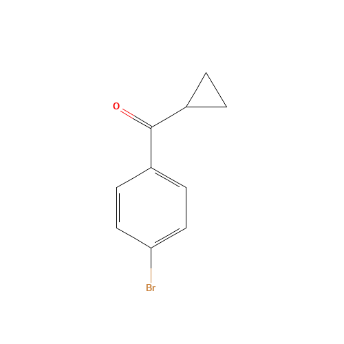 (4-BROMOPHENYL)(CYCLOPROPYL)METHANONE (CAS: 6952-89-2) - Chemical Structure and Molecular Formula 