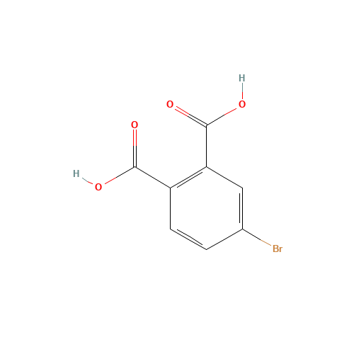 4-Bromophthalic acid (CAS: 6968-28-1) - Chemical Structure and Molecular Formula 