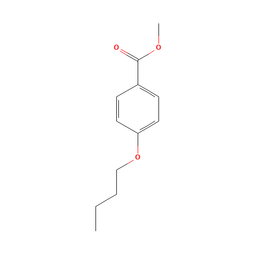 METHYL 4-N-BUTOXYBENZOATE (CAS: 4906-25-6) - Chemical Structure and Molecular Formula 