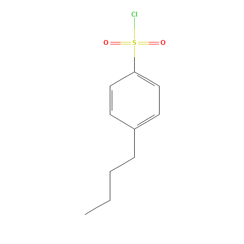 4-N-BUTYLBENZENESULFONYL CHLORIDE (CAS: 54997-92-1) - Chemical Structure and Molecular Formula 