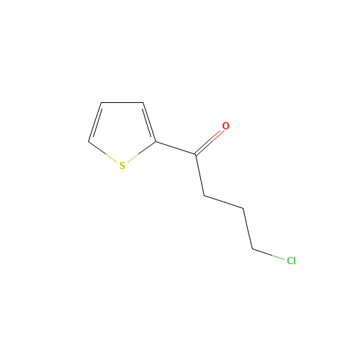 GAMMA-CHLORO-2-BUTYROTHIENONE (CAS: 43076-59-1) - Chemical Structure and Molecular Formula 