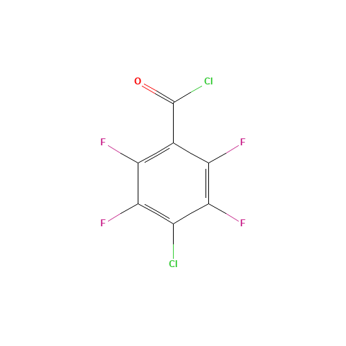 4-CHLORO-2,3,5,6-TETRAFLUOROBENZOYL CHLORIDE (CAS: 145572-10-7) - Chemical Structure and Molecular Formula 