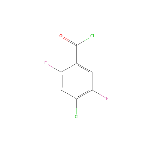 4-CHLORO-2,5-DIFLUOROBENZOYL CHLORIDE (CAS: 132794-08-2) - Chemical Structure and Molecular Formula 