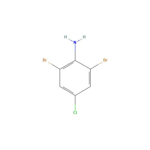 2,6-Dibromo-4-chloroaniline (CAS: 874-17-9) - Chemical Structure and Molecular Formula 