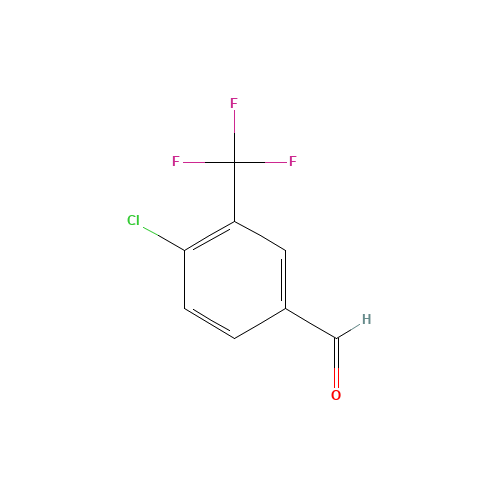 4-Chloro-3-(trifluoromethyl)benzaldehyde (CAS: 34328-46-6) - Chemical Structure and Molecular Formula 