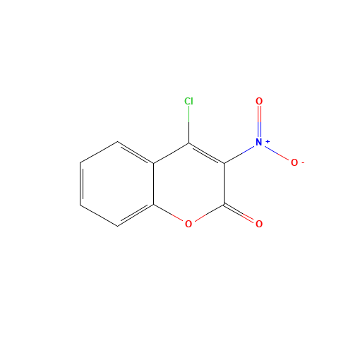 4-CHLORO-3-NITROCOUMARIN (CAS: 38464-20-9) - Chemical Structure and Molecular Formula 