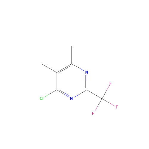 4-CHLORO-5,6-DIMETHYL-2-(TRIFLUOROMETHYL)PYRIMIDINE (CAS: 175277-32-4) - Chemical Structure and Molecular Formula 