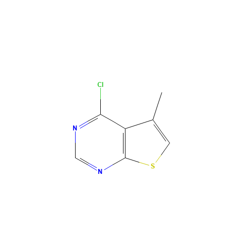 4-CHLORO-5-METHYLTHIENO[2,3-D]PYRIMIDINE (CAS: 43088-67-1) - Chemical Structure and Molecular Formula 