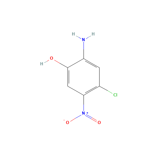 2-Amino-4-chloro-5-nitrophenol (CAS: 6358-07-2) - Chemical Structure and Molecular Formula 