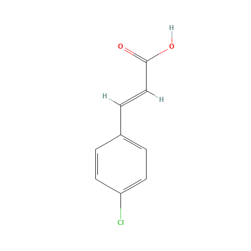 4-Chlorocinnamic acid (CAS: 1615-02-7) - Chemical Structure and Molecular Formula 