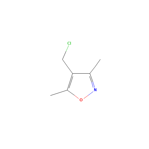4-(CHLOROMETHYL)-3,5-DIMETHYLISOXAZOLE (CAS: 19788-37-5) - Chemical Structure and Molecular Formula 