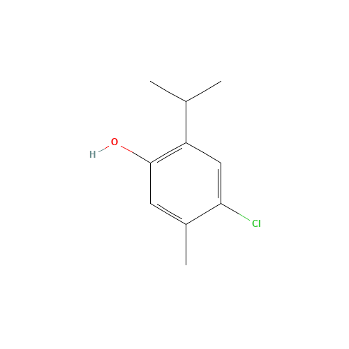4-CHLORO-2-ISOPROPYL-5-METHYLPHENOL (CAS: 89-68-9) - Chemical Structure and Molecular Formula 