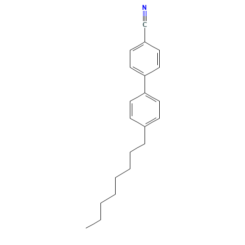 4'-Octyl[1,1'-biphenyl]-4-carbonitrile (CAS: 52709-84-9) - Chemical Structure and Molecular Formula 