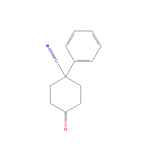 4-CYANO-4-PHENYLCYCLOHEXANONE (CAS: 25115-74-6) - Chemical Structure and Molecular Formula 