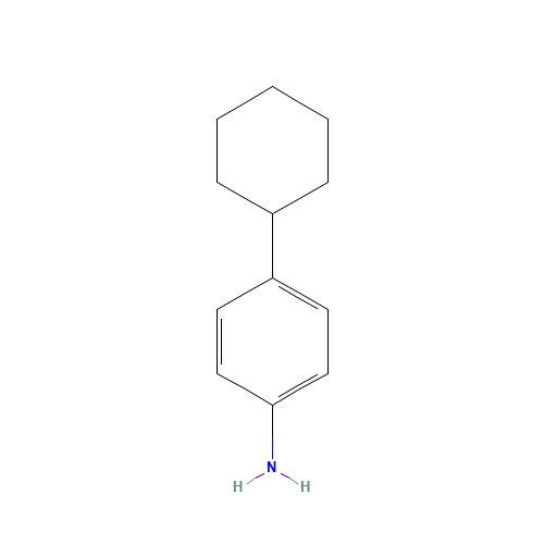 4-CYCLOHEXYLANILINE (CAS: 6373-50-8) - Chemical Structure and Molecular Formula 