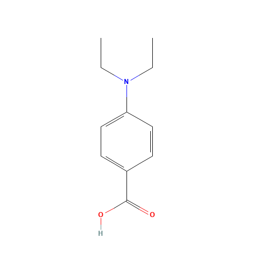 4-DIETHYLAMINOBENZOIC ACID (CAS: 5429-28-7) - Chemical Structure and Molecular Formula 