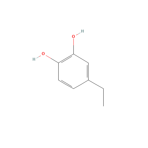 4-ETHYLCATECHOL (CAS: 1124-39-6) - Chemical Structure and Molecular Formula 