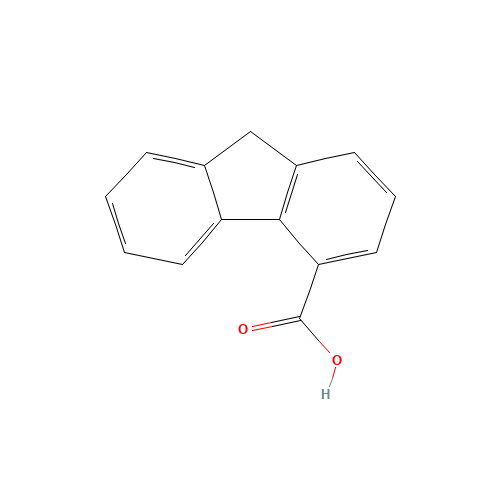 4-FLUORENECARBOXYLIC ACID  TECH.  90 (CAS: 6954-55-8) - Chemical Structure and Molecular Formula 