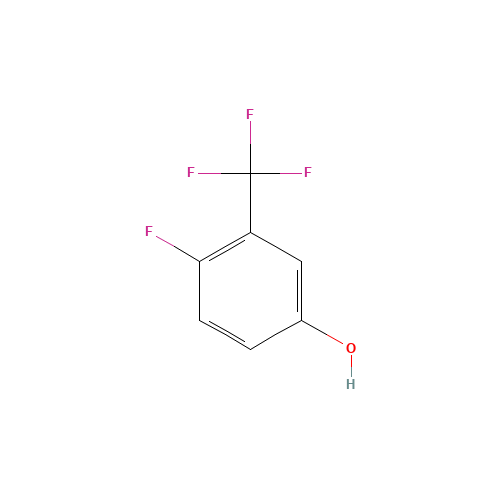 4-Fluoro-3-(trifluoromethyl)phenol (CAS: 61721-07-1) - Chemical Structure and Molecular Formula 