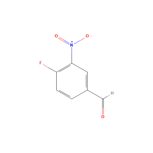 4-FLUORO-3-NITROBENZALDEHYDE (CAS: 42564-51-2) - Chemical Structure and Molecular Formula 