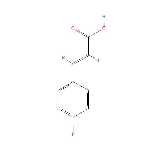 4-Fluorocinnamic acid (CAS: 459-32-5) - Chemical Structure and Molecular Formula 