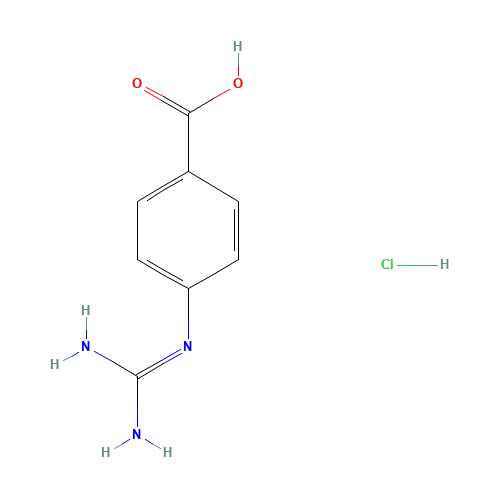 4-Guanidinobenzoic acid hydrochloride (CAS: 42823-46-1) - Chemical Structure and Molecular Formula 
