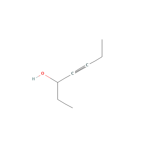 4-HEPTYN-3-OL (CAS: 32398-69-9) - Chemical Structure and Molecular Formula 