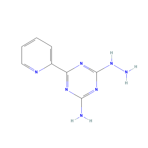 4-HYDRAZINO-6-(2-PYRIDYL)-1,3,5-TRIAZIN-2-AMINE (CAS: 175204-69-0) - Chemical Structure and Molecular Formula 