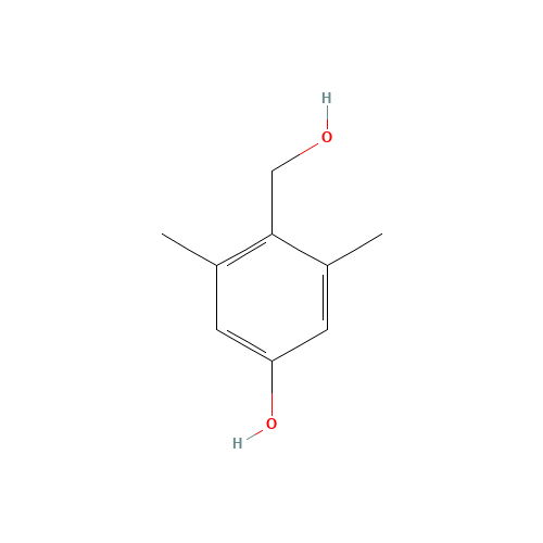 4-HYDROXY-2,6-DIMETHYL-BENZENEMETHANOL (CAS: 28636-93-3) - Chemical Structure and Molecular Formula 