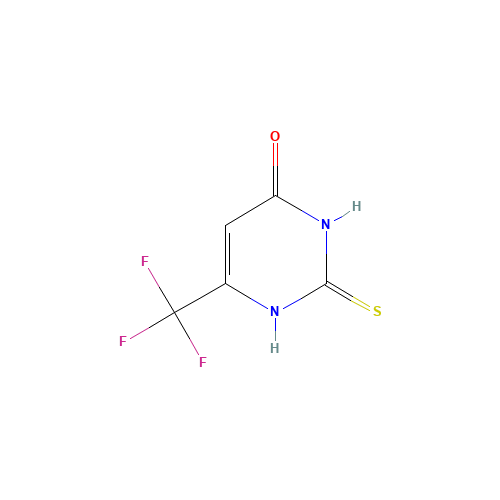 4-HYDROXY-6-(TRIFLUOROMETHYL)PYRIMIDINE-2-THIOL (CAS: 368-54-7) - Chemical Structure and Molecular Formula 