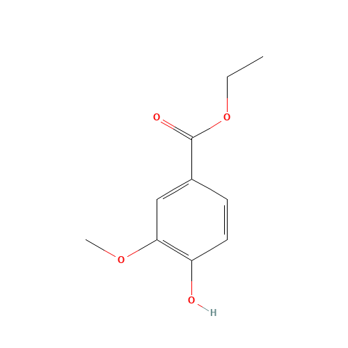Ethyl 4-hydroxy-3-methoxybenzoate (CAS: 617-05-0) - Chemical Structure and Molecular Formula 