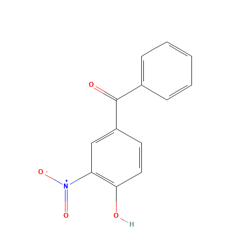 4-HYDROXY-3-NITROBENZOPHENONE (CAS: 5464-98-2) - Chemical Structure and Molecular Formula 