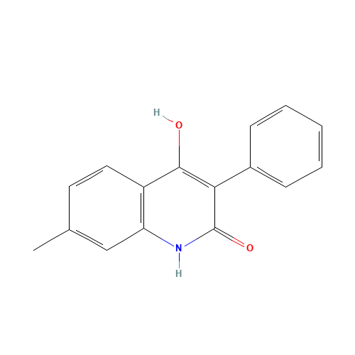 4-HYDROXY-7-METHYL-3-PHENYL-1,2-DIHYDROQUINOLIN-2-ONE (CAS: 83609-87-4) - Chemical Structure and Molecular Formula 
