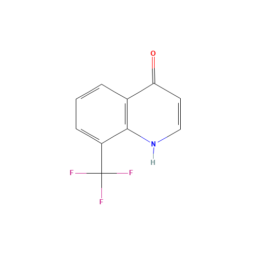 8-(TRIFLUOROMETHYL)QUINOLIN-4-OL (CAS: 23779-96-6) - Chemical Structure and Molecular Formula 