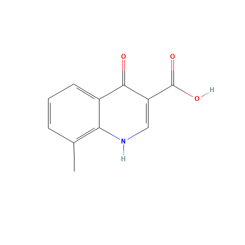 4-HYDROXY-8-METHYLQUINOLINE-3-CARBOXYLIC ACID (CAS: 35966-17-7) - Chemical Structure and Molecular Formula 